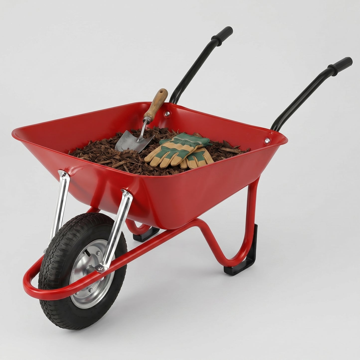 Outdoor Essential | Steel Garden Cart | Gift-Ready Red Finish
