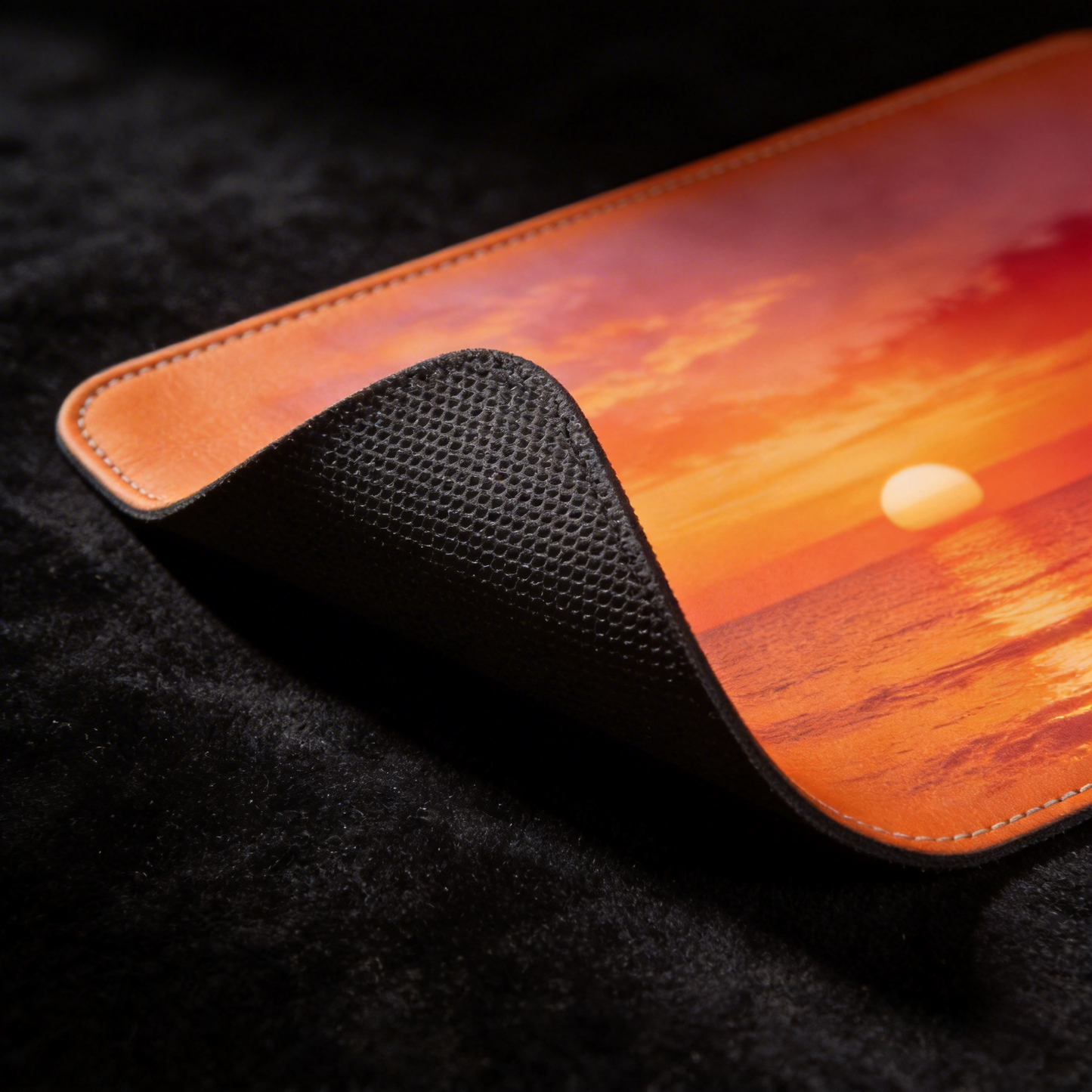 Ocean Sunset Leather Desk Mat – Bring a Calm Vibe to Your Desk