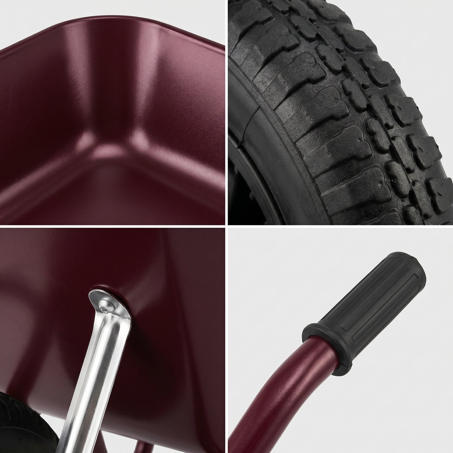 Garden Statement | Steel Utility Cart | Gift-Ready Burgundy Finish