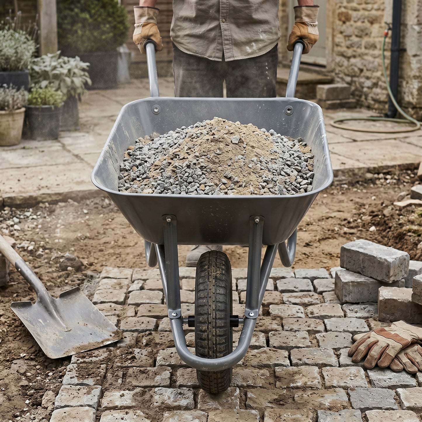 Home Garden Hero | Steel Yard Cart | Gift-Ready Modern Gray