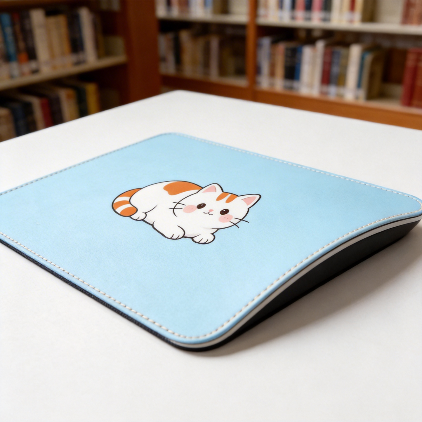 Adorable Cat Design | Leather Material | Cute Workspace Accessory | Perfect for Cat Lovers | Fun and Playful Vibe | Ideal for Any Desk Setup