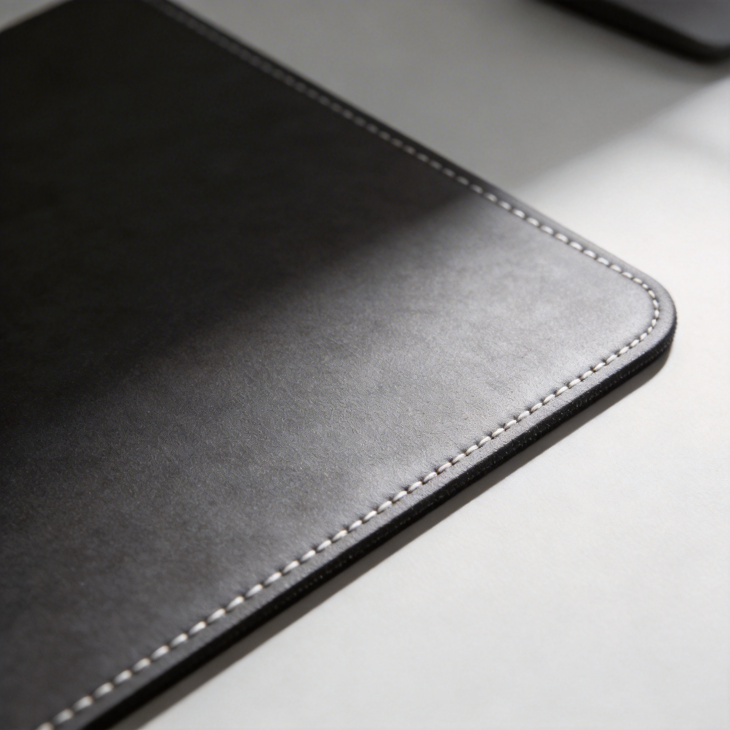 Gift-Worthy | High-Quality Leather | Functional Desk Mat | Ideal for Professionals | Classic Black with Stitched Edging | A Must-Have for Organized Spaces