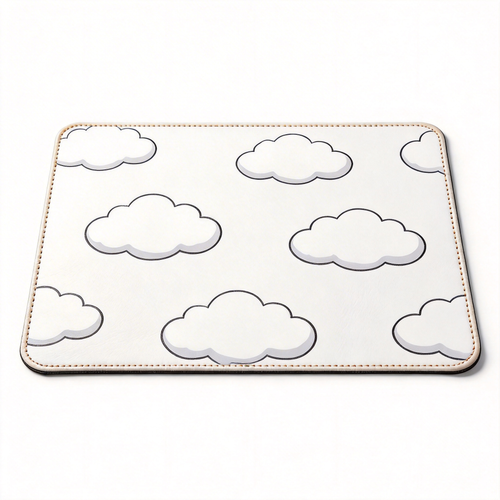 Cloud-Inspired Desk Mat | Soft Leather | Relaxing Workspace | For Dreamers | Light and Airy | Ideal for Home Offices