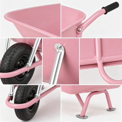 Garden Delight | Steel Utility Cart | Gift-Ready Blush Finish
