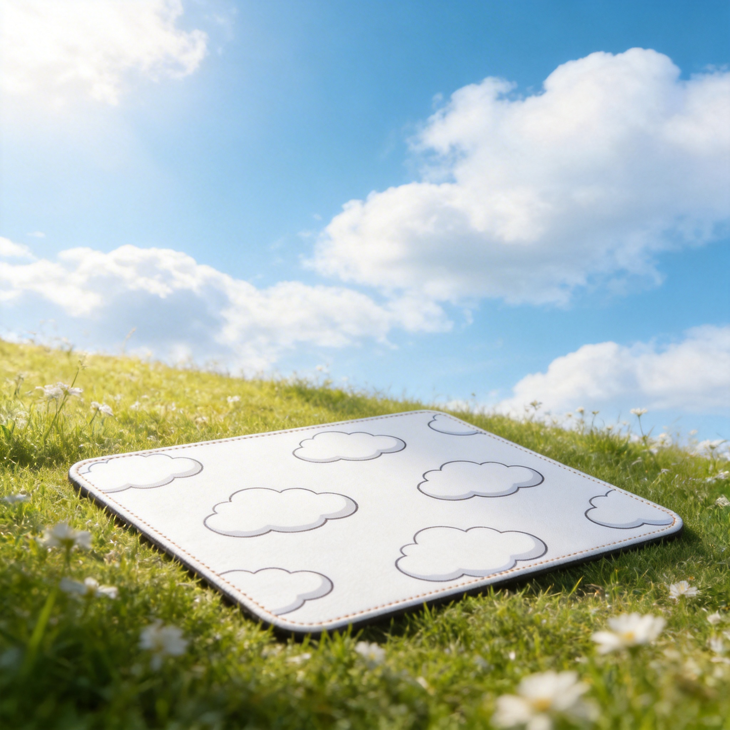 Cloud-Inspired Desk Mat | Soft Leather | Relaxing Workspace | For Dreamers | Light and Airy | Ideal for Home Offices