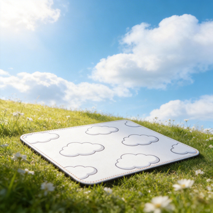 Cloud-Inspired Desk Mat | Soft Leather | Relaxing Workspace | For Dreamers | Light and Airy | Ideal for Home Offices