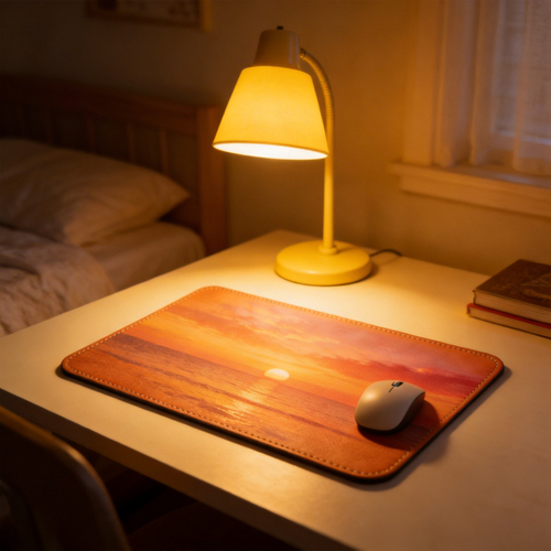 Ocean Sunset Leather Desk Mat – Bring a Calm Vibe to Your Desk