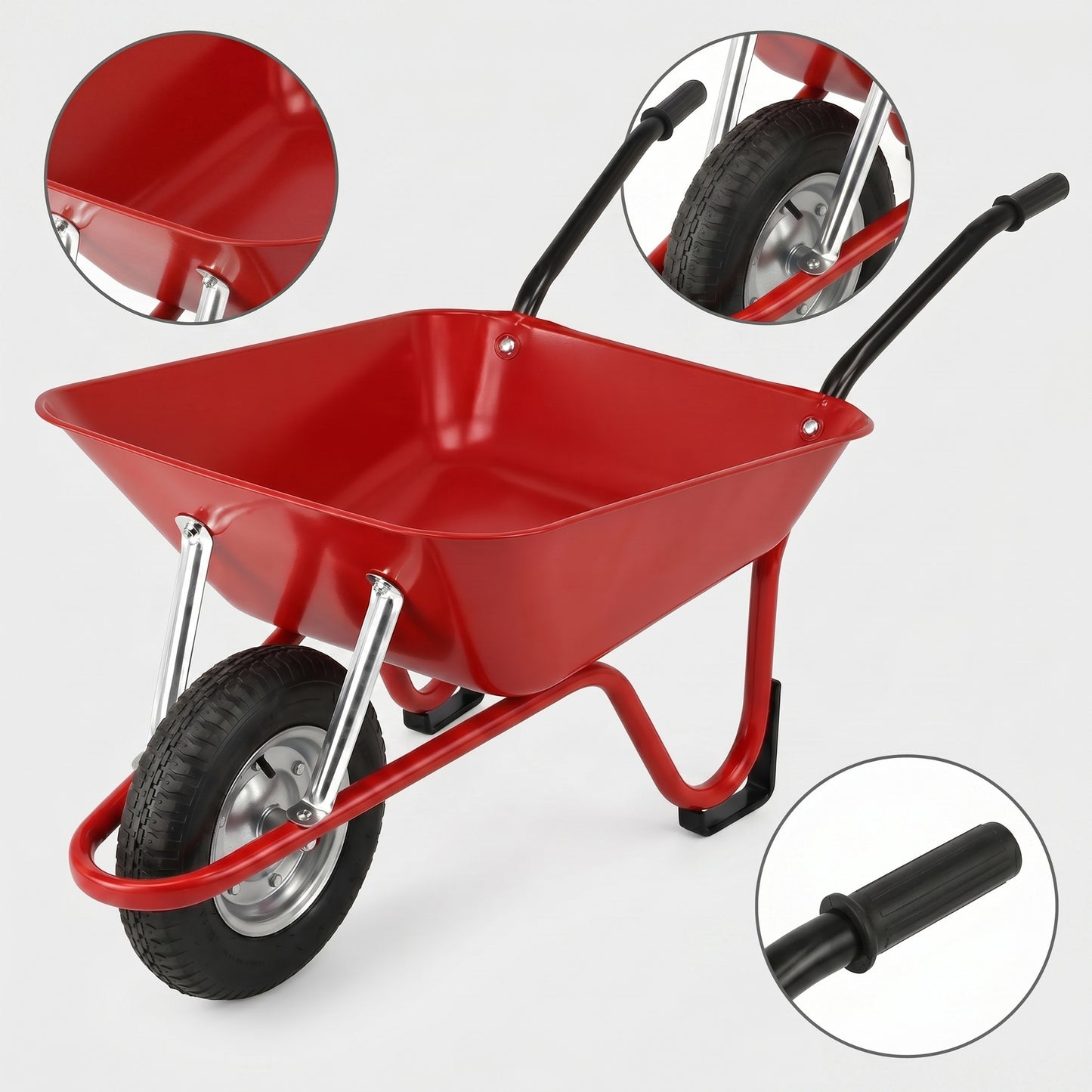 Outdoor Essential | Steel Garden Cart | Gift-Ready Red Finish