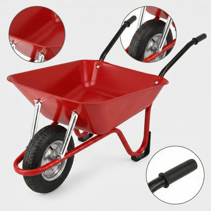 Outdoor Essential | Steel Garden Cart | Gift-Ready Red Finish