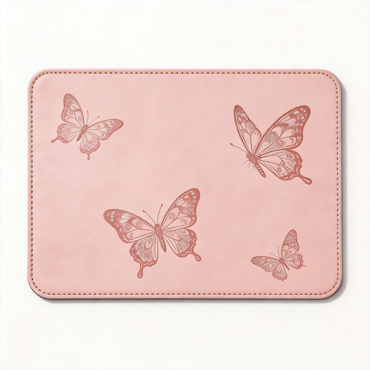 Playful Butterfly Desk Mat | Smooth Leather | Creative Workspace Decor | For Artists | Elegant Design
