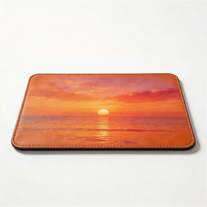 Ocean Sunset Leather Desk Mat – Bring a Calm Vibe to Your Desk