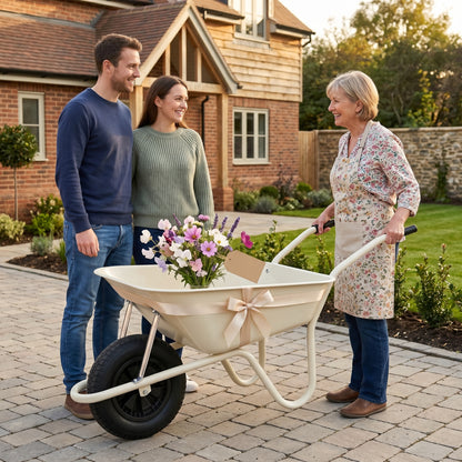 Backyard Favorite | Steel Utility Cart | Gift-Ready Ivory Finish
