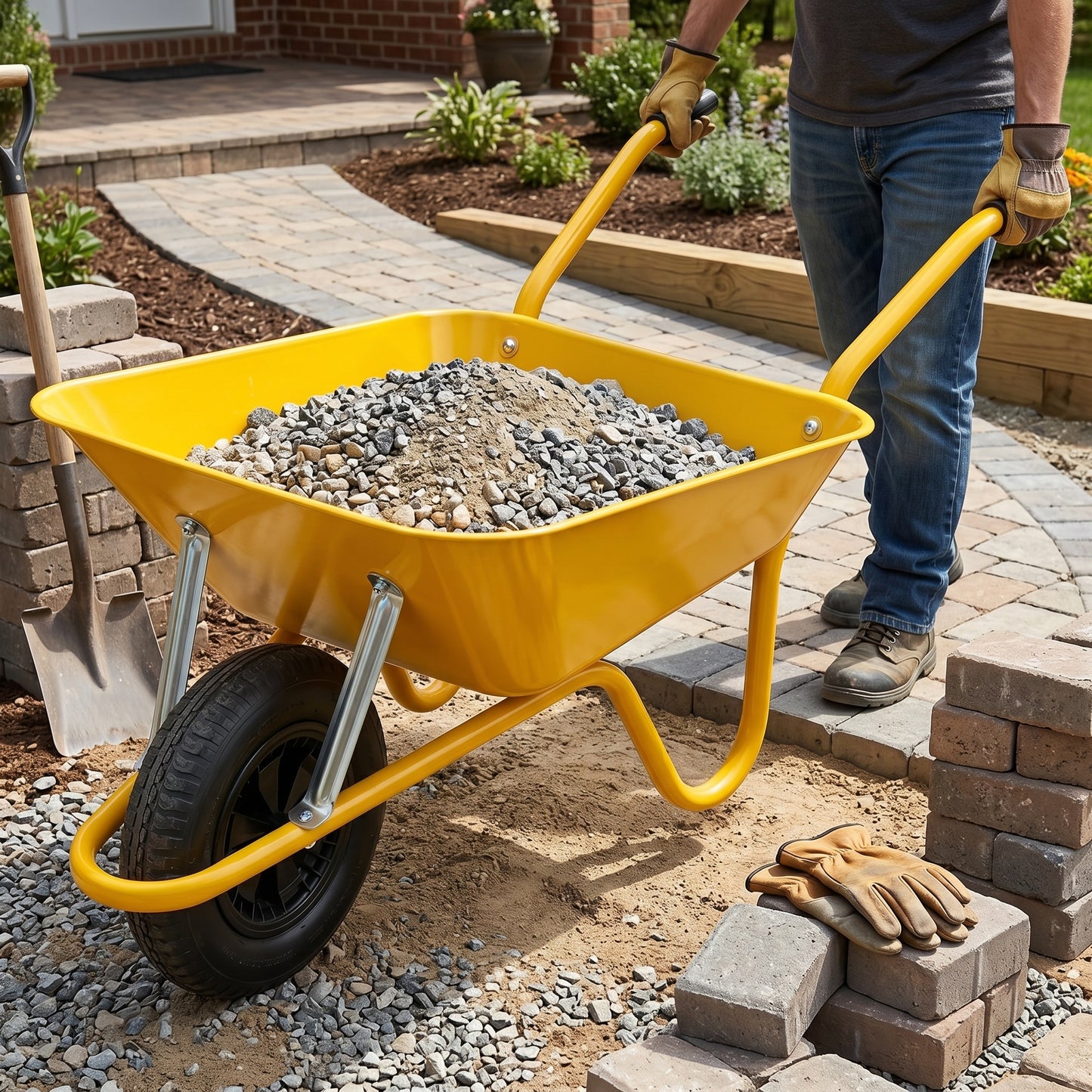 Outdoor Favorite | Steel Garden Cart | Gift-Ready Sunshine Yellow