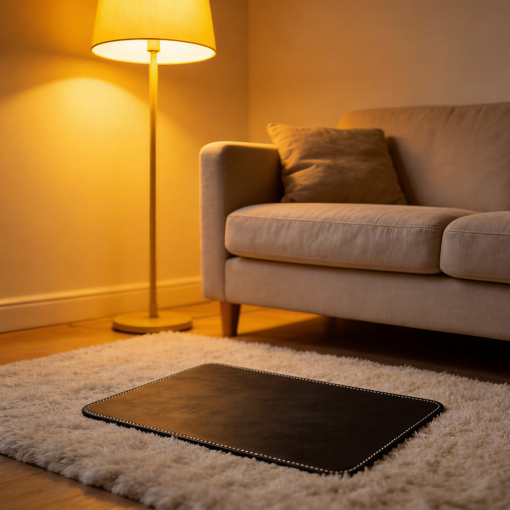 Gift-Worthy | High-Quality Leather | Functional Desk Mat | Ideal for Professionals | Classic Black with Stitched Edging | A Must-Have for Organized Spaces
