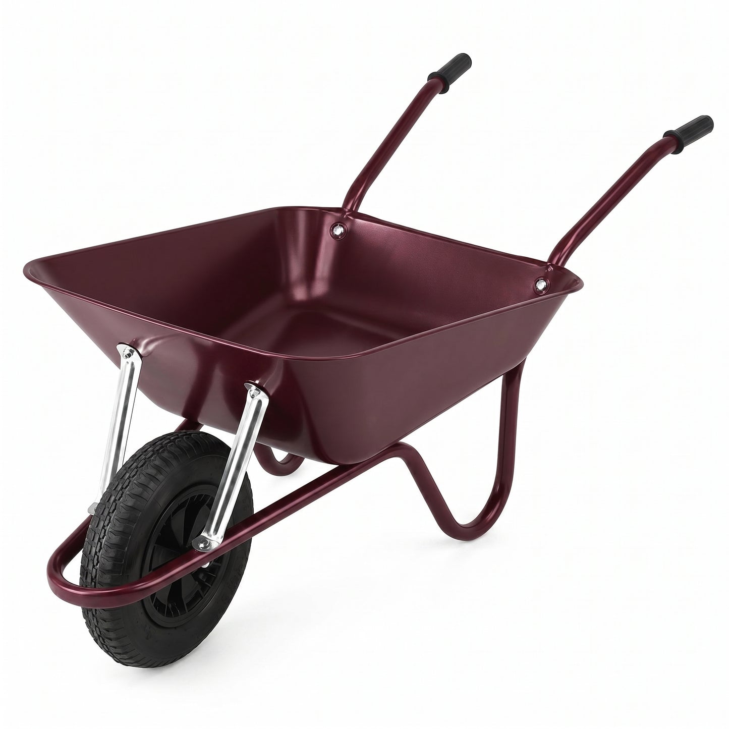 Garden Statement | Steel Utility Cart | Gift-Ready Burgundy Finish