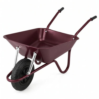 Garden Statement | Steel Utility Cart | Gift-Ready Burgundy Finish