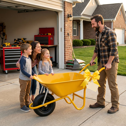 Outdoor Favorite | Steel Garden Cart | Gift-Ready Sunshine Yellow