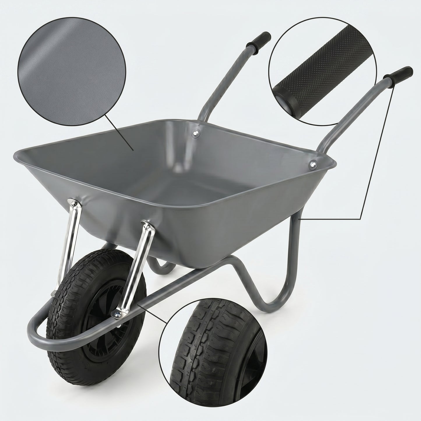 Home Garden Hero | Steel Yard Cart | Gift-Ready Modern Gray