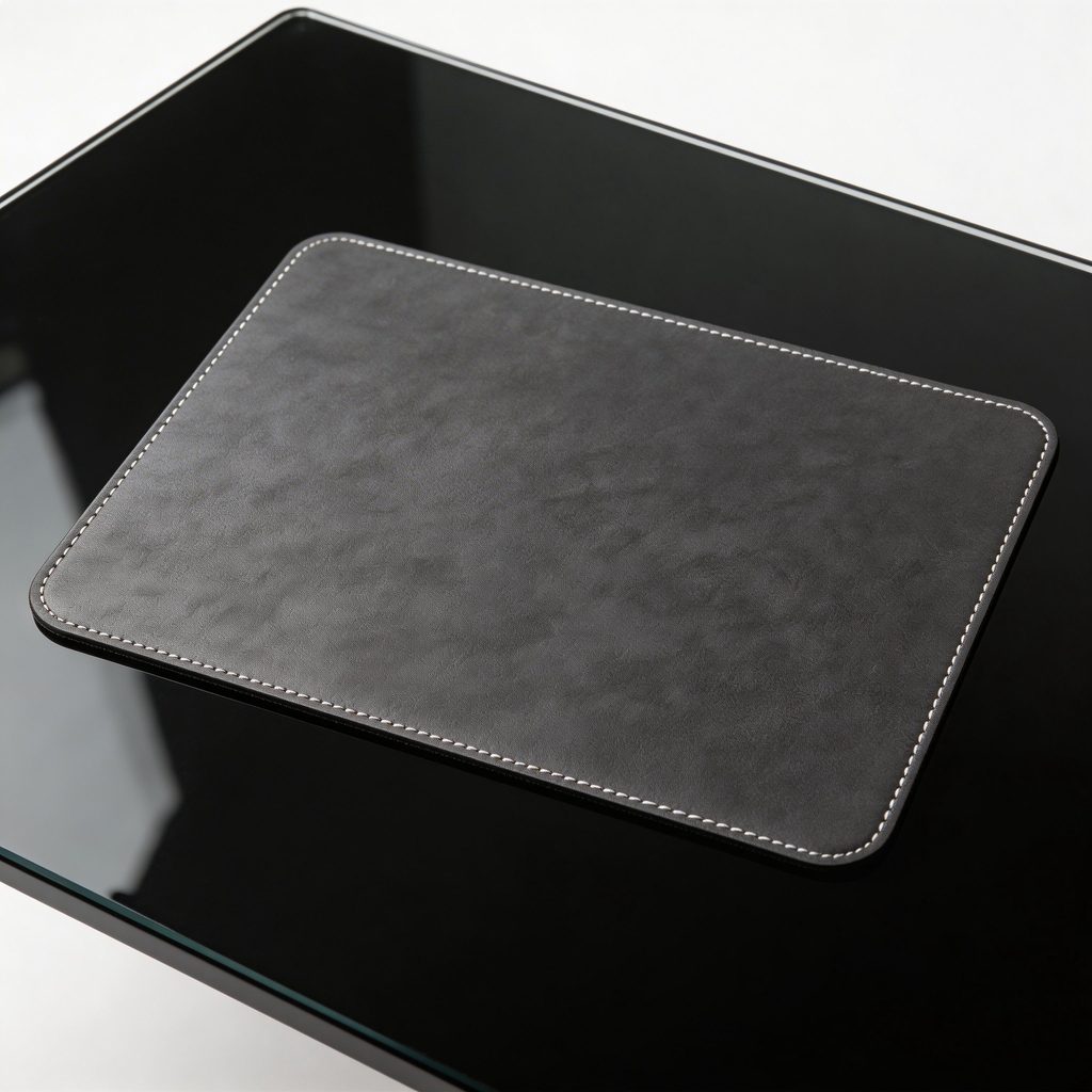 Gift-Worthy | High-Quality Leather | Functional Desk Mat | Ideal for Professionals | Classic Black with Stitched Edging | A Must-Have for Organized Spaces