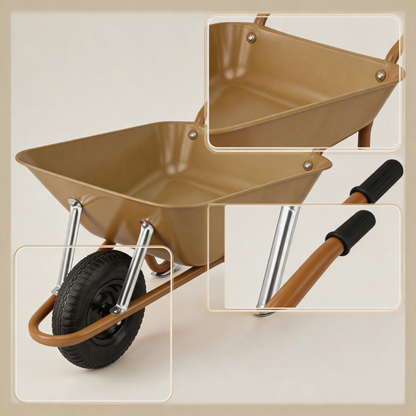 Rustic Essential | Steel Garden Cart | Gift-Ready Earth Tone