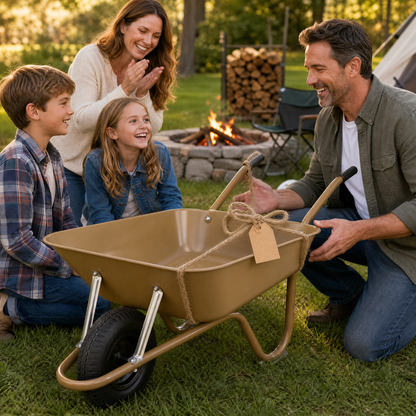 Rustic Essential | Steel Garden Cart | Gift-Ready Earth Tone