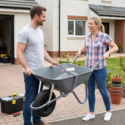 Home Garden Hero | Steel Yard Cart | Gift-Ready Modern Gray