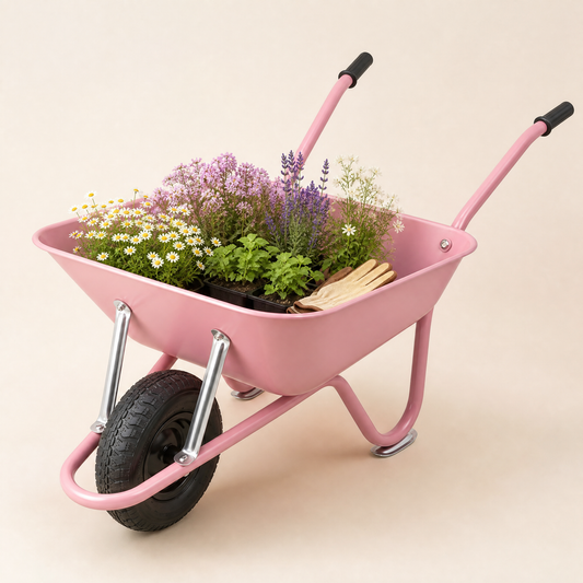 Garden Delight | Steel Utility Cart | Gift-Ready Blush Finish