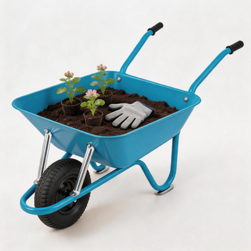 Outdoor Classic | Steel Garden Cart | Gift-Ready Ocean Blue