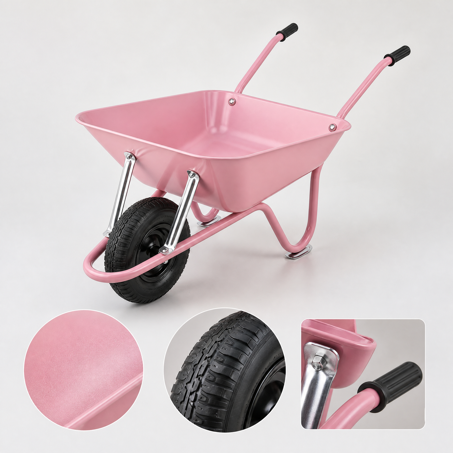 Garden Delight | Steel Utility Cart | Gift-Ready Blush Finish