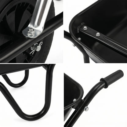 Garden Essential | Steel Yard Cart | Gift-Ready Black Finish