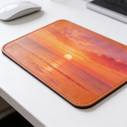 Ocean Sunset Leather Desk Mat – Bring a Calm Vibe to Your Desk