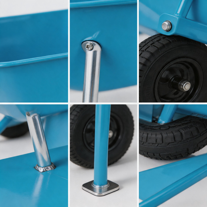 Outdoor Classic | Steel Garden Cart | Gift-Ready Ocean Blue