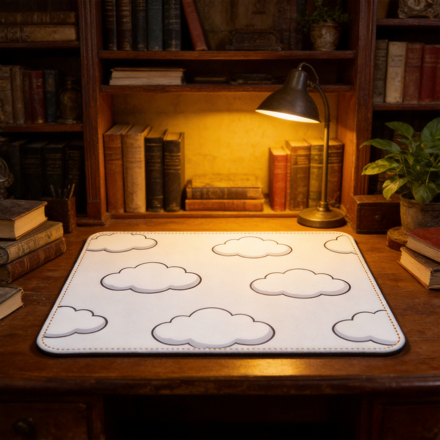Cloud-Inspired Desk Mat | Soft Leather | Relaxing Workspace | For Dreamers | Light and Airy | Ideal for Home Offices