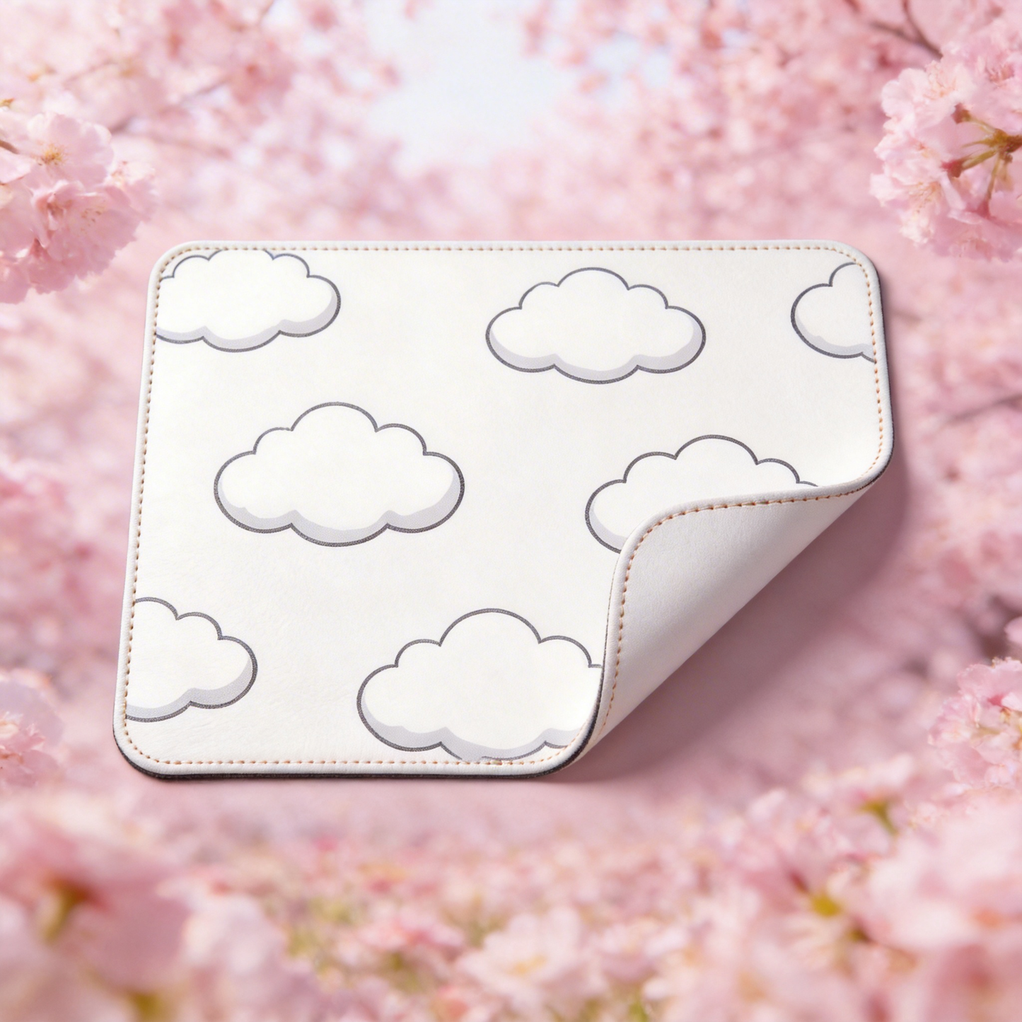 Cloud-Inspired Desk Mat | Soft Leather | Relaxing Workspace | For Dreamers | Light and Airy | Ideal for Home Offices