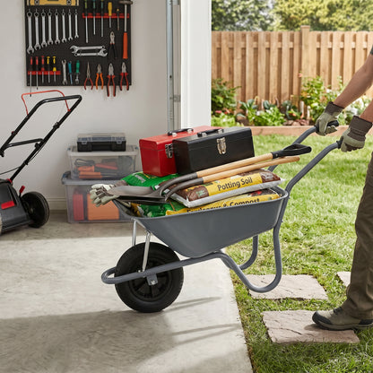 Home Garden Hero | Steel Yard Cart | Gift-Ready Modern Gray