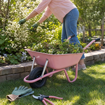 Garden Delight | Steel Utility Cart | Gift-Ready Blush Finish