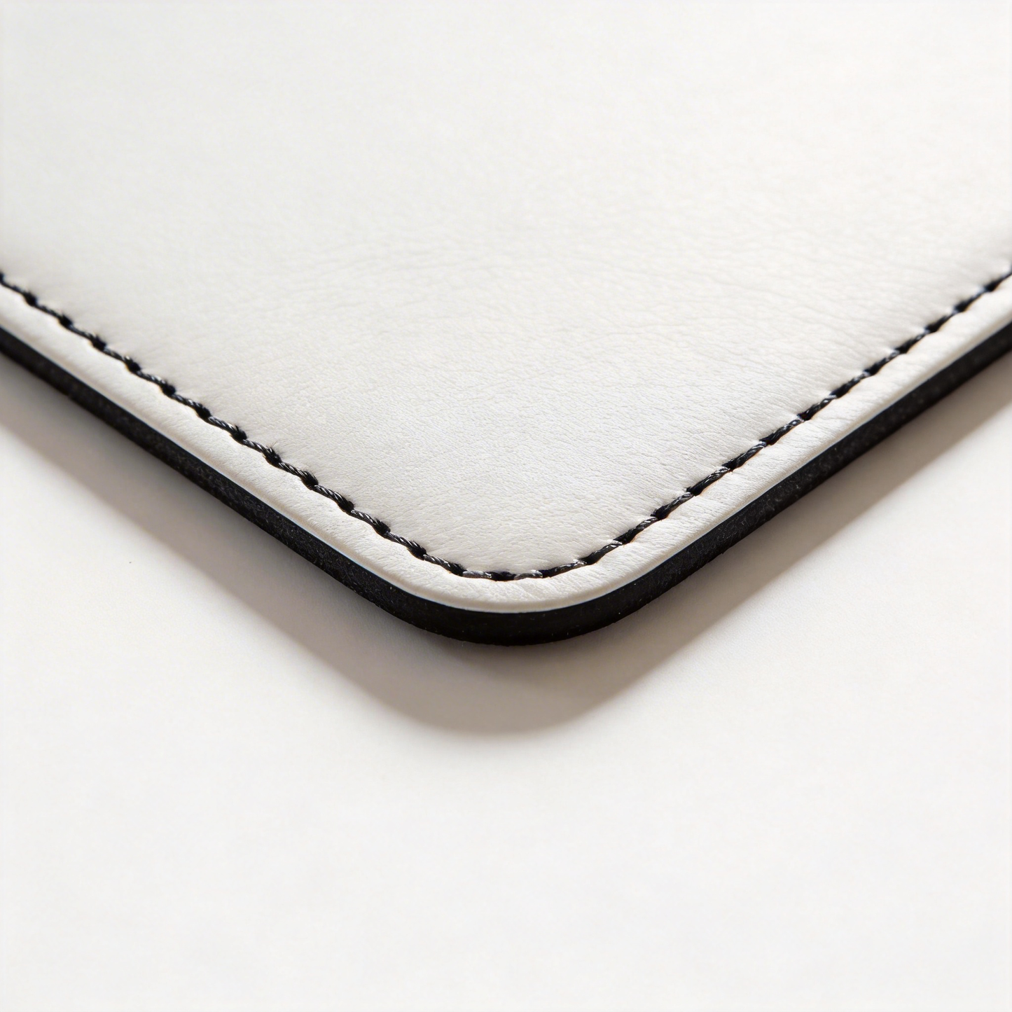 Gift-Worthy | Premium Leather | Minimalist Desk Mat | Perfect for Executives | Crisp White with Elegant Stitched Detailing | Ideal for Sleek, Stylish Offices