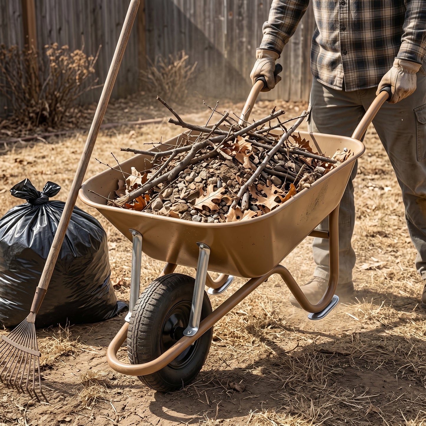 Rustic Essential | Steel Garden Cart | Gift-Ready Earth Tone