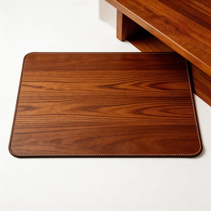 Stylish Wood Grain Desk Mat | Premium Leather | Modern Office Decor | For Professionals | Durable Design