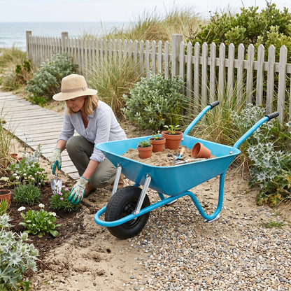 Outdoor Classic | Steel Garden Cart | Gift-Ready Ocean Blue