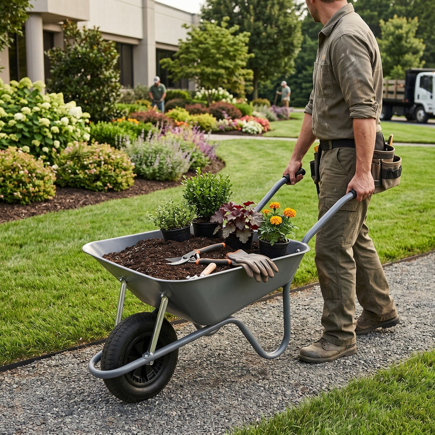 Home Garden Hero | Steel Yard Cart | Gift-Ready Modern Gray