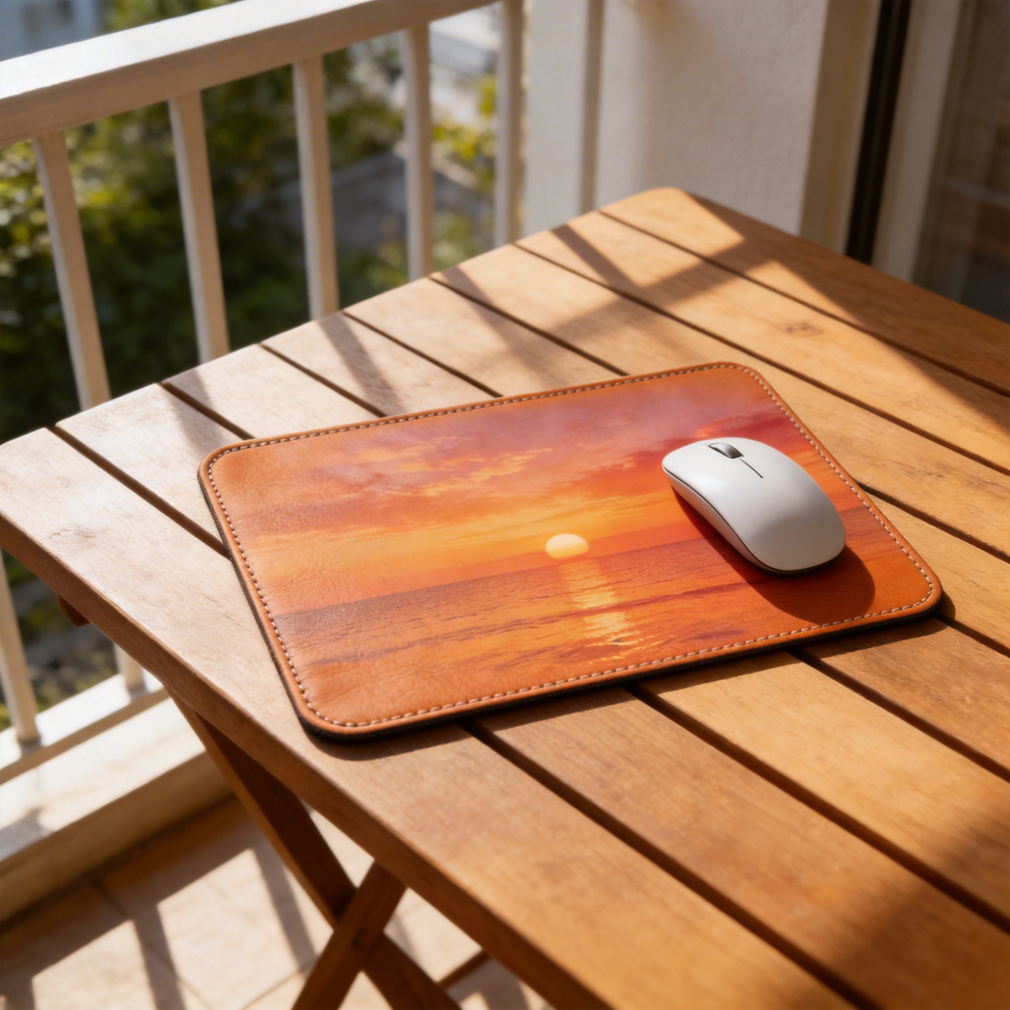 Ocean Sunset Leather Desk Mat – Bring a Calm Vibe to Your Desk