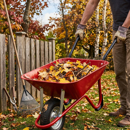 Outdoor Essential | Steel Garden Cart | Gift-Ready Red Finish