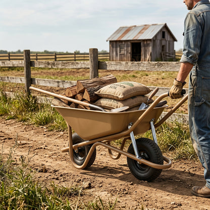 Rustic Essential | Steel Garden Cart | Gift-Ready Earth Tone