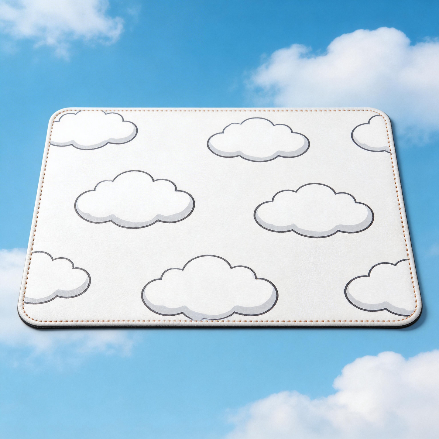 Cloud-Inspired Desk Mat | Soft Leather | Relaxing Workspace | For Dreamers | Light and Airy | Ideal for Home Offices