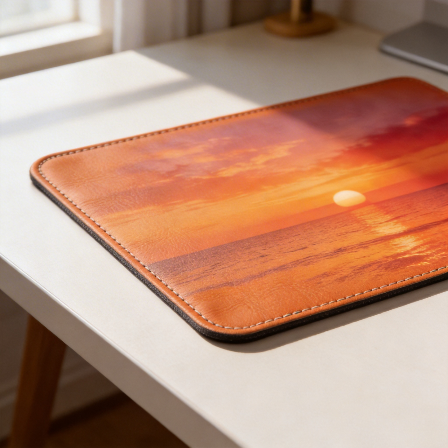 Ocean Sunset Leather Desk Mat – Bring a Calm Vibe to Your Desk
