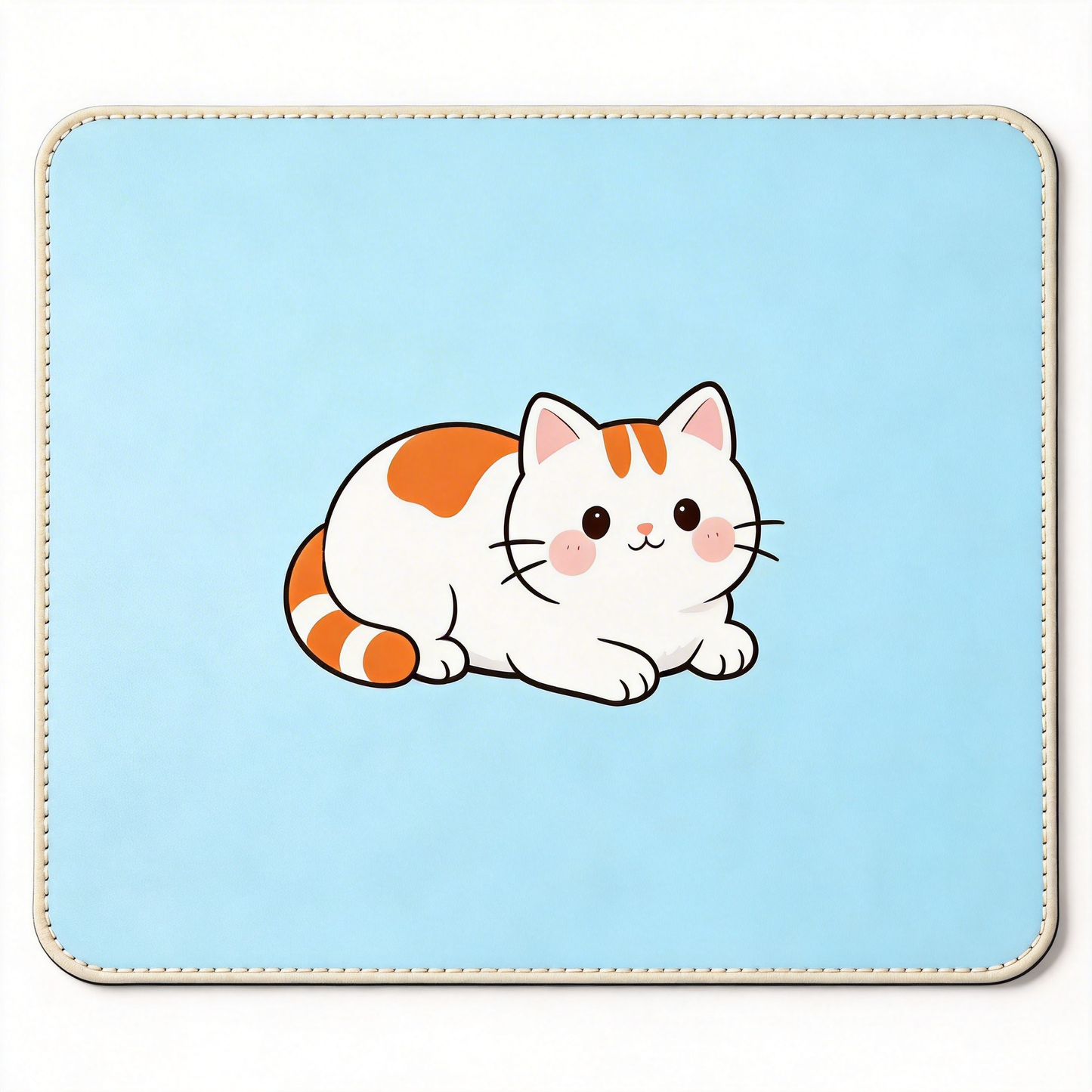 Adorable Cat Design | Leather Material | Cute Workspace Accessory | Perfect for Cat Lovers | Fun and Playful Vibe | Ideal for Any Desk Setup