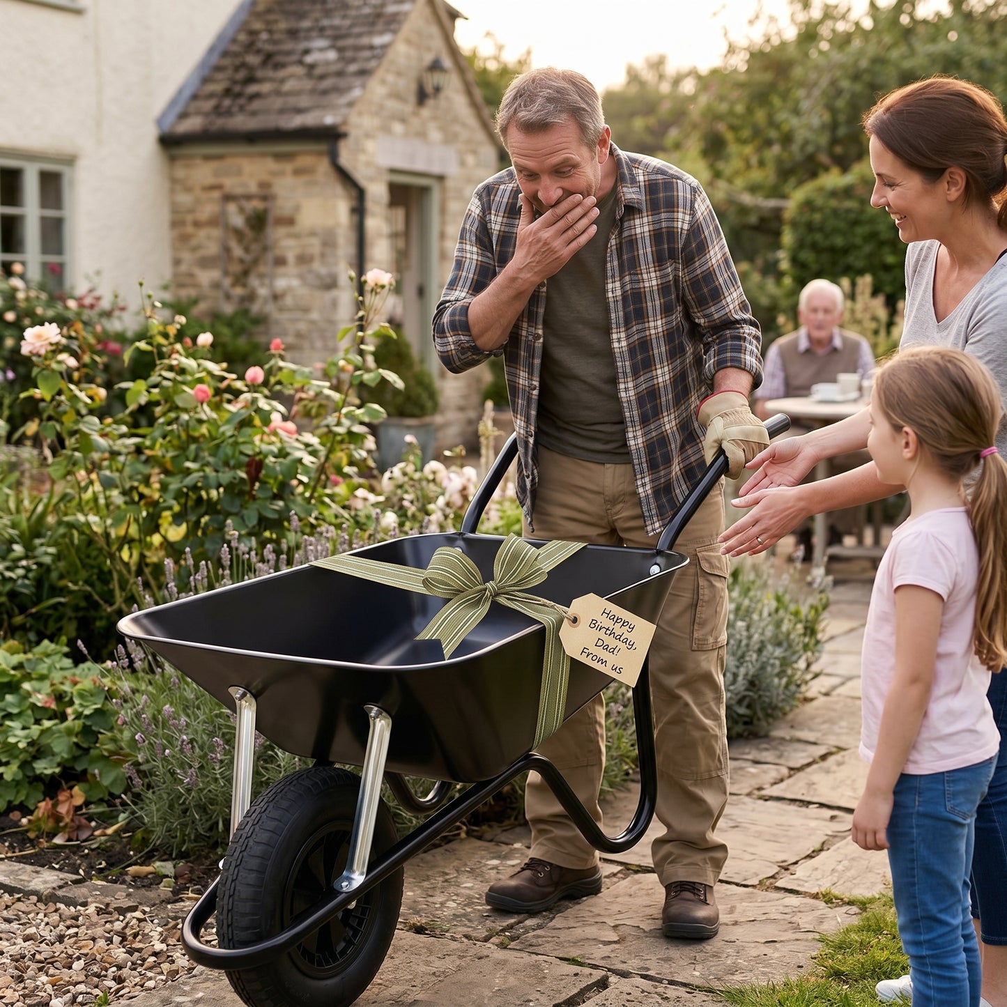 Garden Essential | Steel Yard Cart | Gift-Ready Black Finish