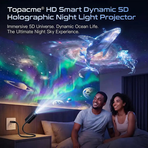 Topacme® 🍎Night Light Projector - Smart Holographic Star Projector